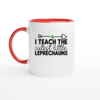 Product I Teach the Cutest Little Leprechauns SVG Design 01 Ceramic Mug with Color Inside