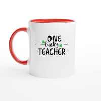 Product one Lucky Teacher SVG Design 01 Ceramic Mug with Color Inside