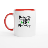 Product Prone to Shenanigans and Malarkey SVG Design 01 Ceramic Mug with Color Inside