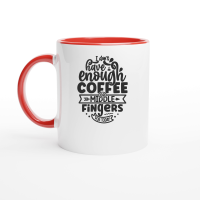 Product I don't have enough coffee or middle fingers for today 01 Ceramic Mug with Color Inside