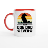 Product Best Dog Dad Ever Ceramic Mug with Color Inside