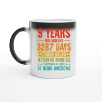 Product 9 Years 108 Months Of Being Awesome Birthday Magic Ceramic Mug