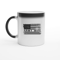 Product USA Flag Army Wife Magic Ceramic Mug