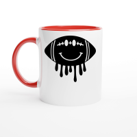 Product Football Smile Ceramic Mug with Color Inside
