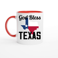 Product God bless texas Ceramic Mug with Color Inside