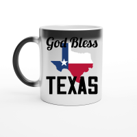 Product God bless texas Magic Ceramic Mug