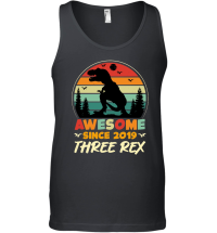 Product Awesome Since 2019 Three Rex Unisex Tank Top