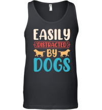 Product Easily Distracted by Dogs Unisex Tank Top