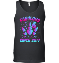 Product Fabulous 6 Since 2017 Unicorn Birthday Unisex Tank Top