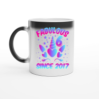 Product Fabulous 6 Since 2017 Unicorn Birthday Magic Ceramic Mug