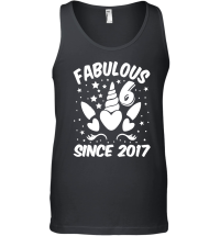 Product Fabulous 6 Since 2017 Unicorn Birthday Unisex Tank Top