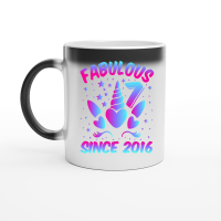Product Fabulous 7 Since 2016 Unicorn Birthday Magic Ceramic Mug