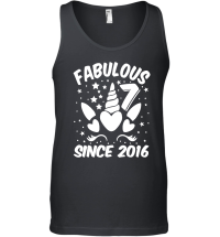 Product Fabulous 7 Since 2016 Unicorn Birthday Unisex Tank Top