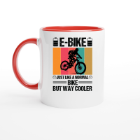 Product E Bike Just Like a Normal Bike But Way Cooler Ceramic Mug with Color Inside