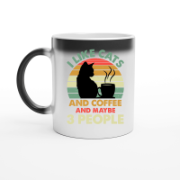 Product I Like Cats And Coffee and Maybe 3 People Magic Ceramic Mug