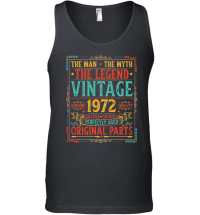 Product The Man The Myth The Legend Vintage 1972 50th Birthday Unisex Tank Top