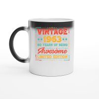 Product Vintage 1963 Being Awesome Limited Edition Birthday Magic Ceramic Mug