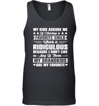 Product My Grandkids Are My Favorite Child Grandpa Grandma Unisex Tank Top