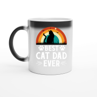 Product Best Cat Dad Ever Magic Ceramic Mug