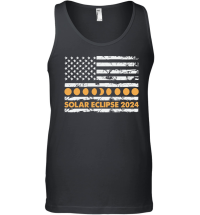 Product Total Solar Eclipse 2024 Totality Phases US American Flag 2t Unisex Tank Top
