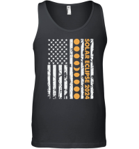 Product Total Solar Eclipse 2024 Totality Phases US American Flag Unisex Tank Top