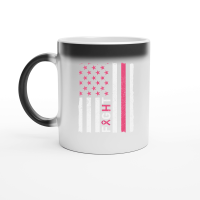 Product USA Flag Breast Cancer Awareness Magic Ceramic Mug
