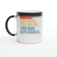 Product Vintage Fun Uncle Man Myth Bad Influence Funny Magic Ceramic Mug