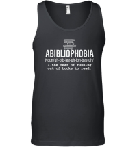 Product Abibliophobia Book Lover Reading Unisex Tank Top
