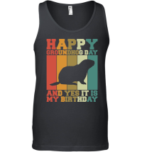 Product Happy Groundhog Day Birthday on 2nd February Retro Vintage T Shirt Unisex Tank Top