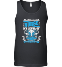 Product I'm a grumpy old Nurse my level of sarcasm depends on your level of stupidity Unisex Tank Top