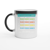 Product My Perfect Day Play Video Games Funny Gamer Men Boys Kids Magic Ceramic Mug