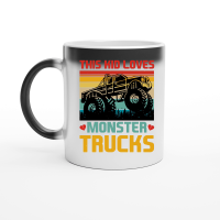 Product This Kid Loves Monster Trucks Magic Ceramic Mug