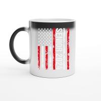 Product Senior 2024 American Flag USA Graduation Magic Ceramic Mug