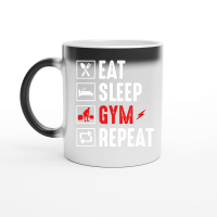 Product Eat Sleep Gym Repeat Magic Ceramic Mug