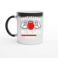 Product Installing Muscles Please Wait 2 Magic Ceramic Mug