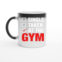 Product SINGLE TAKEN AT THE GYM Magic Ceramic Mug