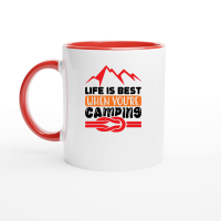 Product Life Is Best When You're Camping 01 Ceramic Mug with Color Inside