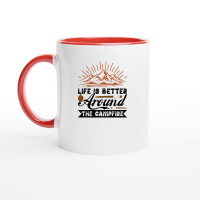 Product Life is better around the campfire 01 Ceramic Mug with Color Inside