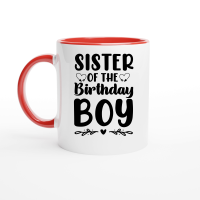 Product Sister Of The Birthday Boy Ceramic Mug with Color Inside
