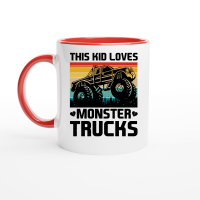 Product This Kid Loves Monster Trucks Ceramic Mug with Color Inside
