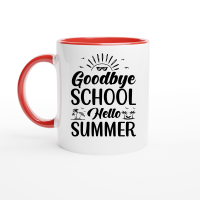 Product Goodbye School Hello Summer Ceramic Mug with Color Inside