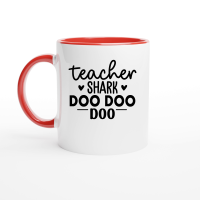 Product Teacher Shark Doo Doo Doo 01 Ceramic Mug with Color Inside