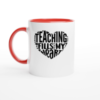 Product Teaching Fills My Heart 01 Ceramic Mug with Color Inside