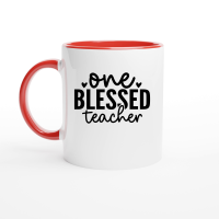 Product One Blessed Teacher 01 Ceramic Mug with Color Inside