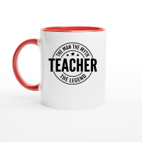 Product Teacher the Man the Myth the Legend 01 Ceramic Mug with Color Inside