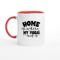 Product Home Is Where My Yoga Mat Is 01 Ceramic Mug with Color Inside