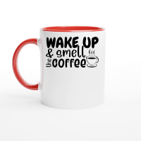 Product Wake up and smell the coffee Ceramic Mug with Color Inside