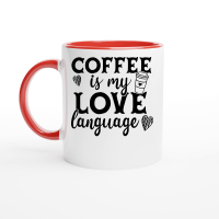 Product Coffee is my love language Ceramic Mug with Color Inside
