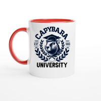 Product Capybara University Funny Capybara Ceramic Mug with Color Inside