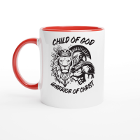 Product Child of God Warrior of Christ Jesus Ceramic Mug with Color Inside